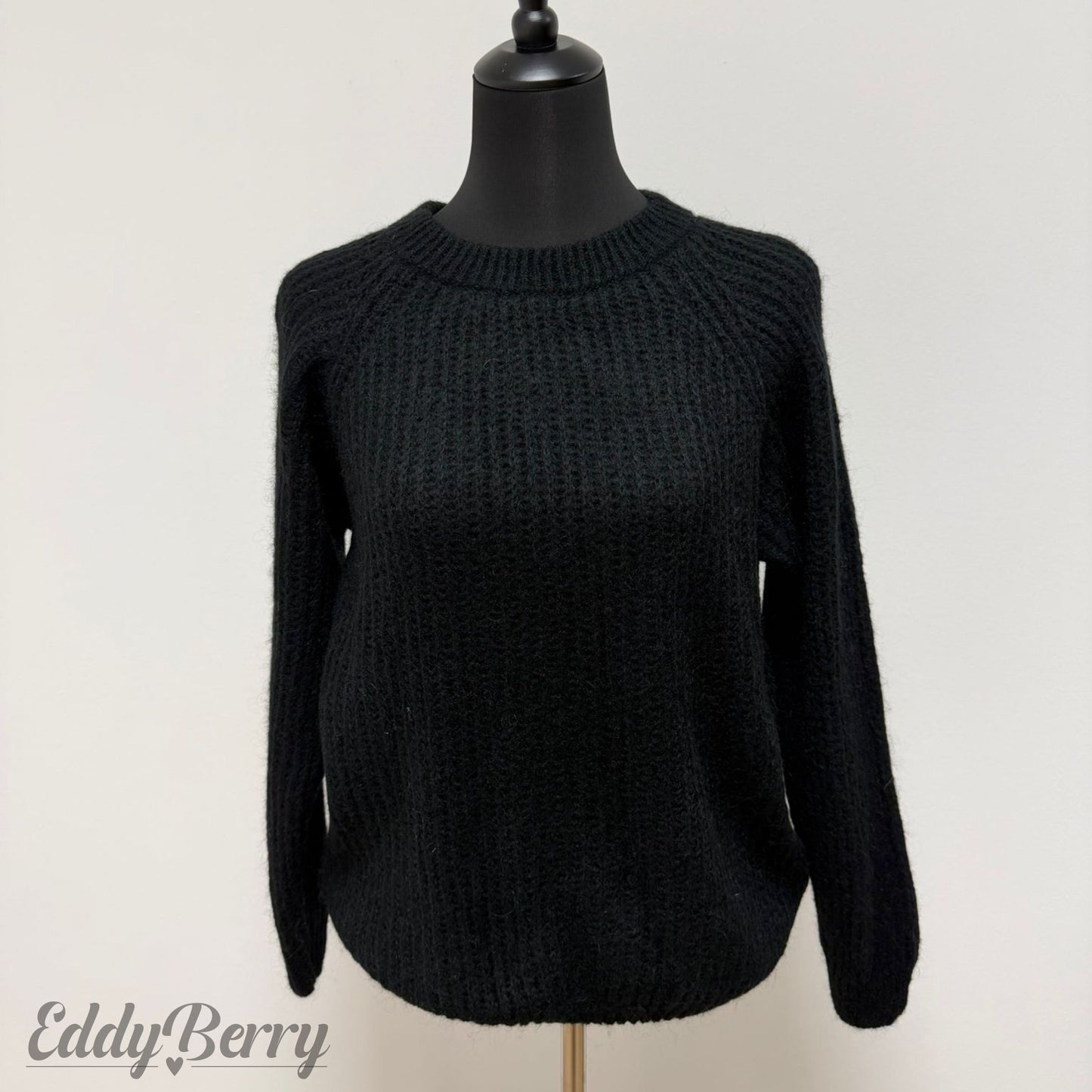 Strickpullover Schwarz – One Size (bis Gr. M tragbar) | MEETS Liveverkauf