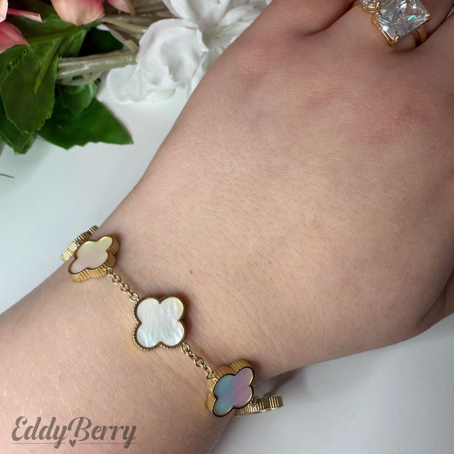 „Golden Clover“ - Kleeblatt-Armband