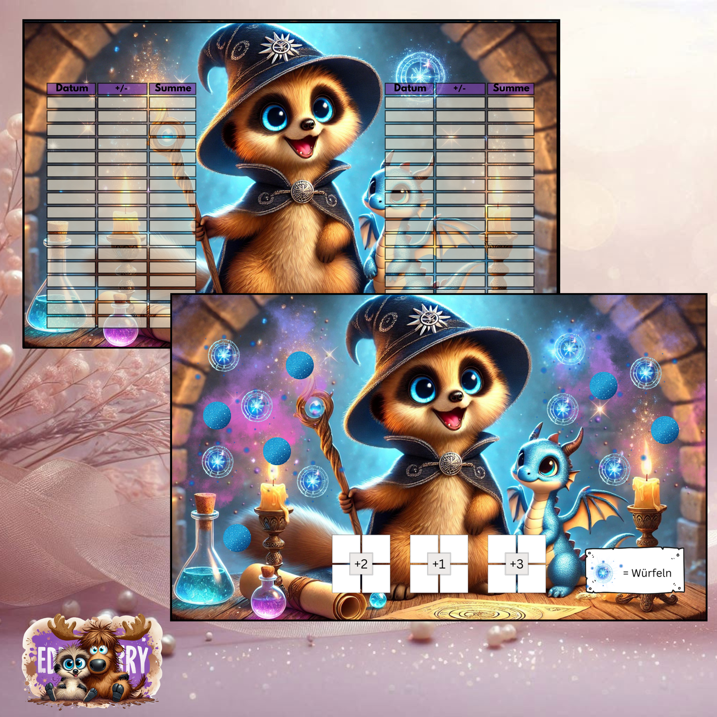 Drachen Schule | A6 Einheft-Challenge | EddyBerry® Design