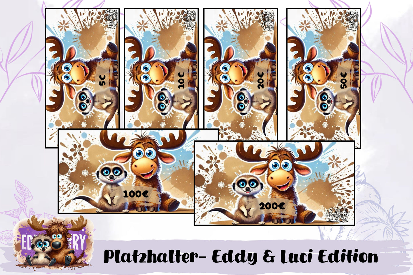 Platzhalter Karten (5-50 Euro) – Eddy & Luci Edition