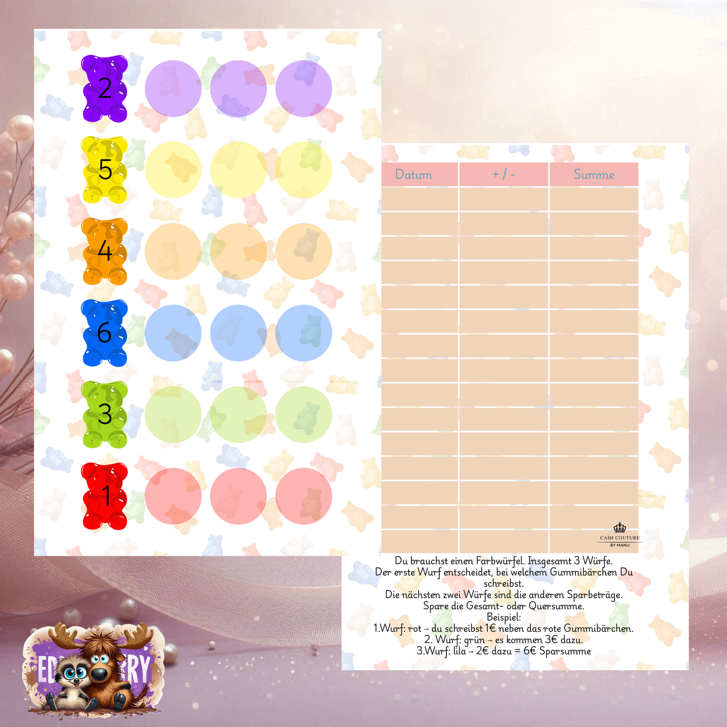 Gummibären Mania Challenge | A6 Einheft-Challenge