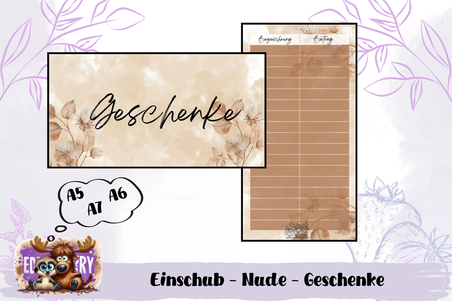 Einschübe mit Sinking Funds Kategorien (A6 & A7) – Perfekt organisiert!