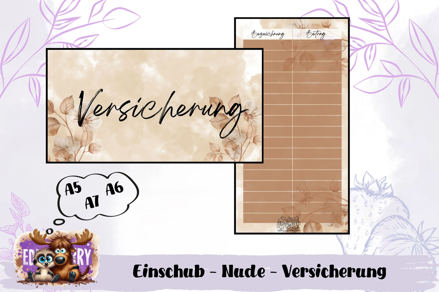 Einschübe mit Sinking Funds Kategorien (A6 & A7) – Perfekt organisiert!