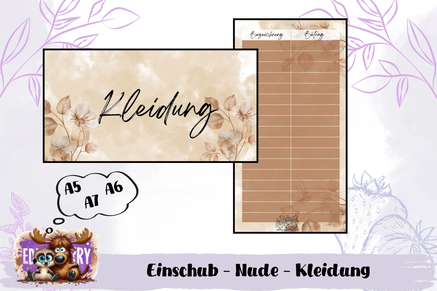 Einschübe mit Sinking Funds Kategorien (A6 & A7) – Perfekt organisiert!