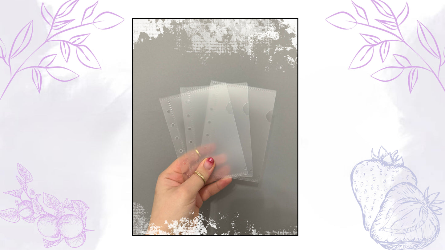 Hüllen Zipperlose Folien für A7 Binder – Perfekt für Challenges