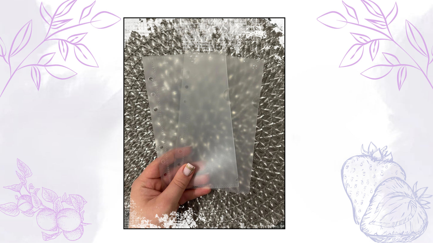 Hüllen Zipperlose Folien für A6 Binder – Perfekt für Challenges