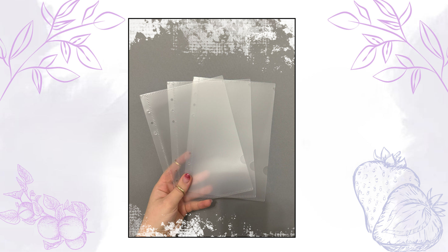 Hüllen Zipperlose Folien für A5 Binder – Perfekt für Challenges