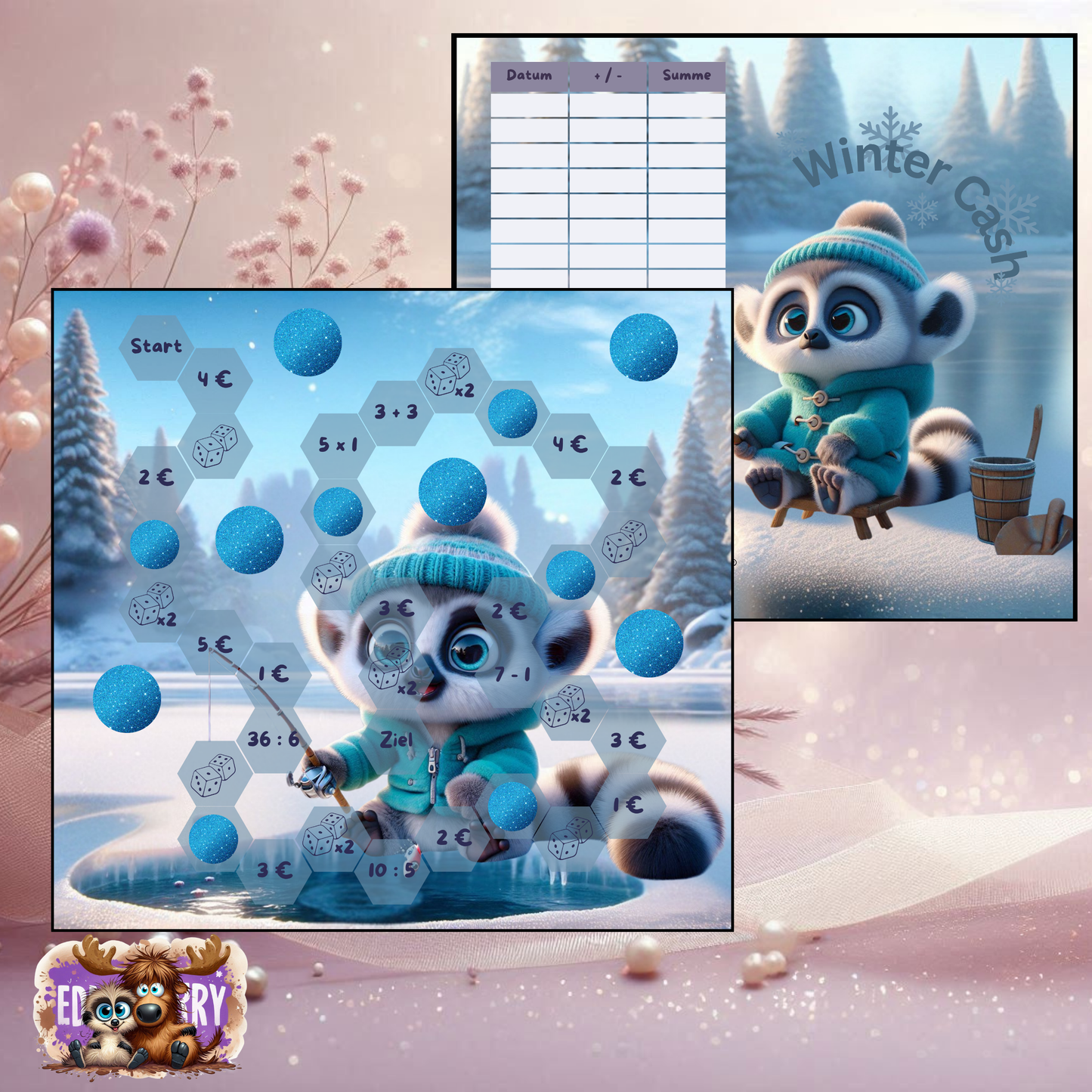 Winter Cash Challenge | A6 Klappkarte | EddyBerry® Design