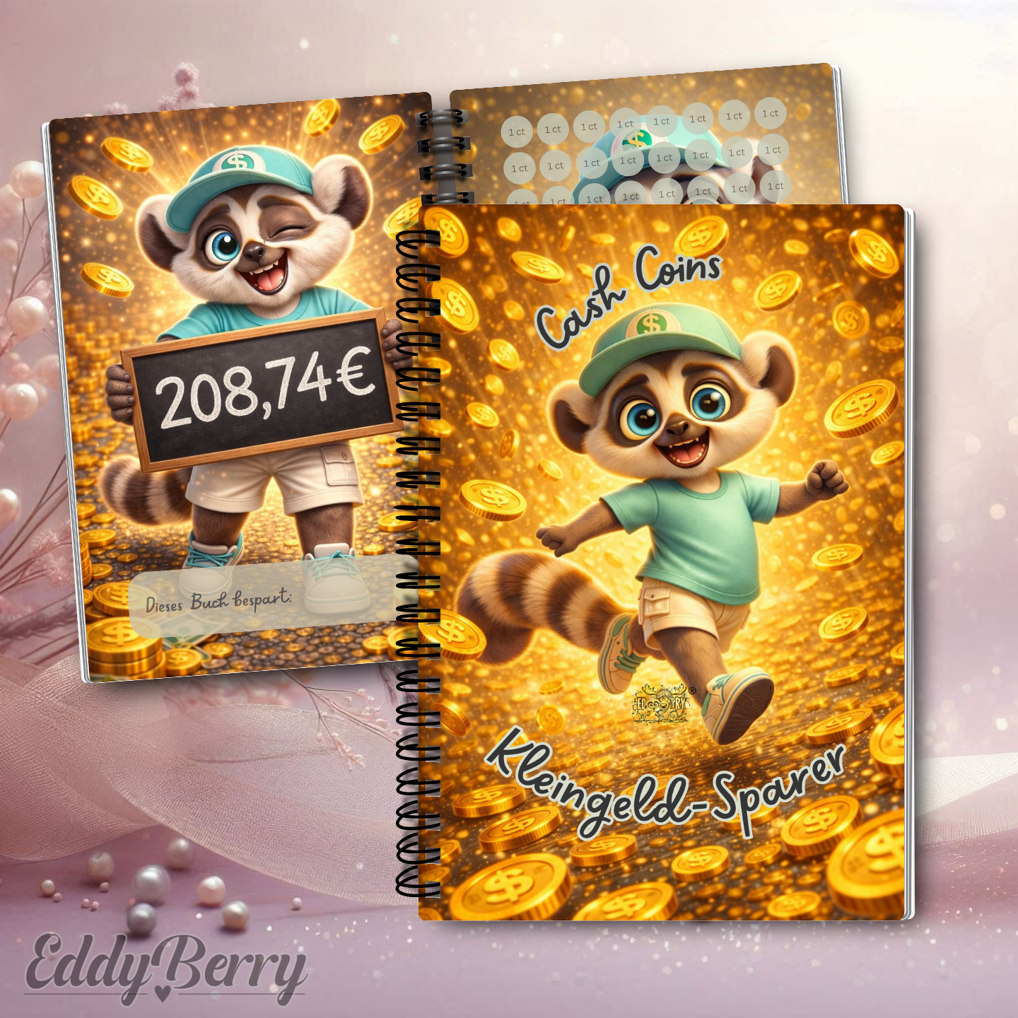 Cash Coins | A5 Ringbuch Matt foliert | EddyBerry® Design