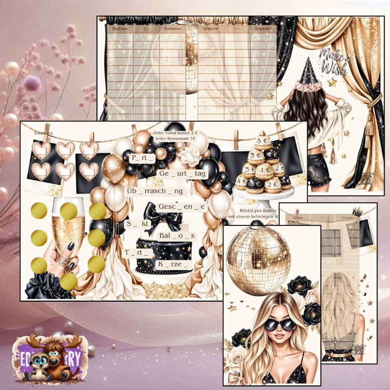 Happy Birthday | A6 Klappkarte mit Trennblatt | EddyBerry® Design