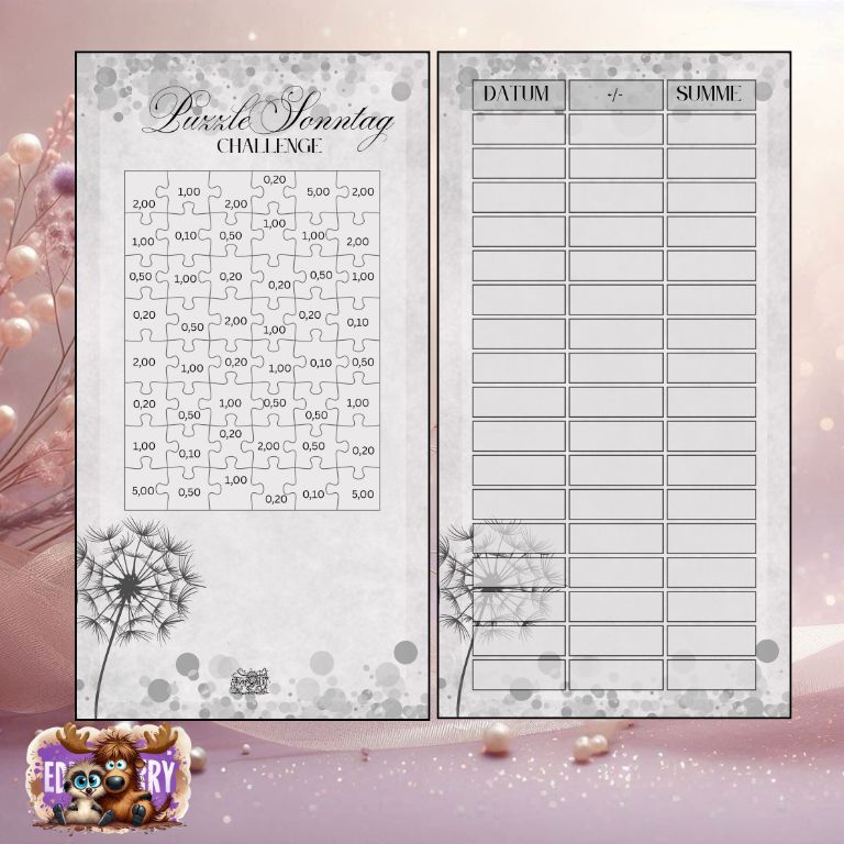 Puzzle Sonntag - Grau - A6