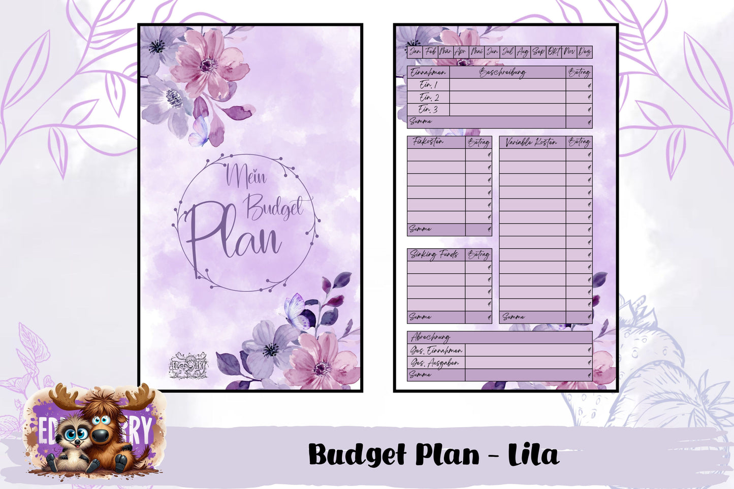 Budget Planer – Einnahmen, Ausgaben, Fixkosten & Variablen – Alles auf einem Blatt!