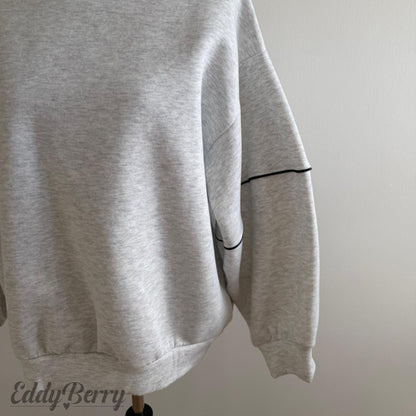 Oversize Sweater mit Ziernaht – One Size (bis Gr. 46 tragbar) | MEETS Liveverkauf