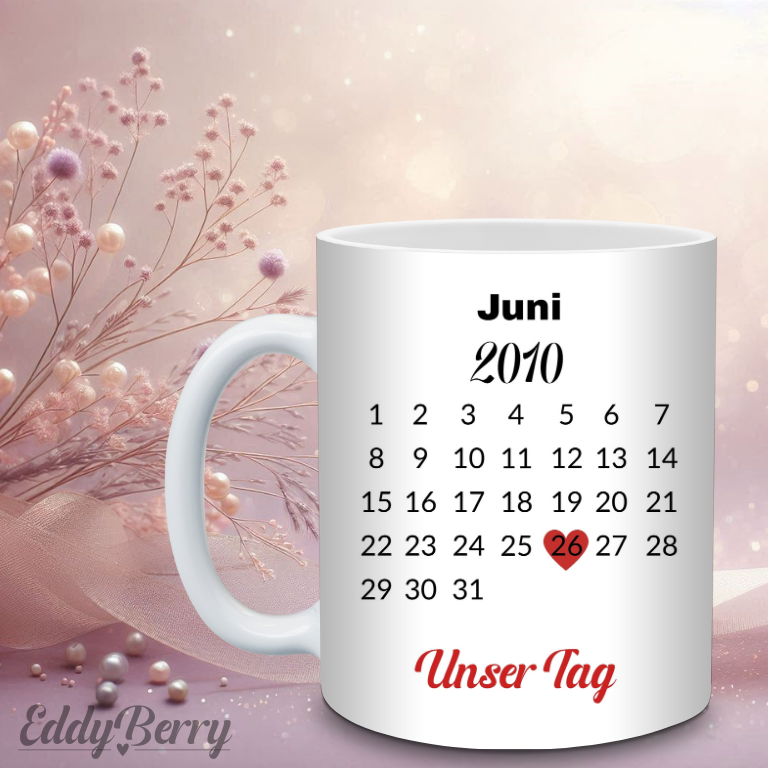 Keramikbecher mit Druck | Unser Tag | Valentinstag | EddyBerry® Desig