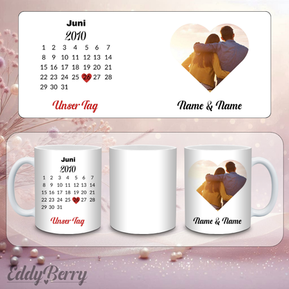 Keramikbecher mit Druck | Unser Tag | Valentinstag | EddyBerry® Desig