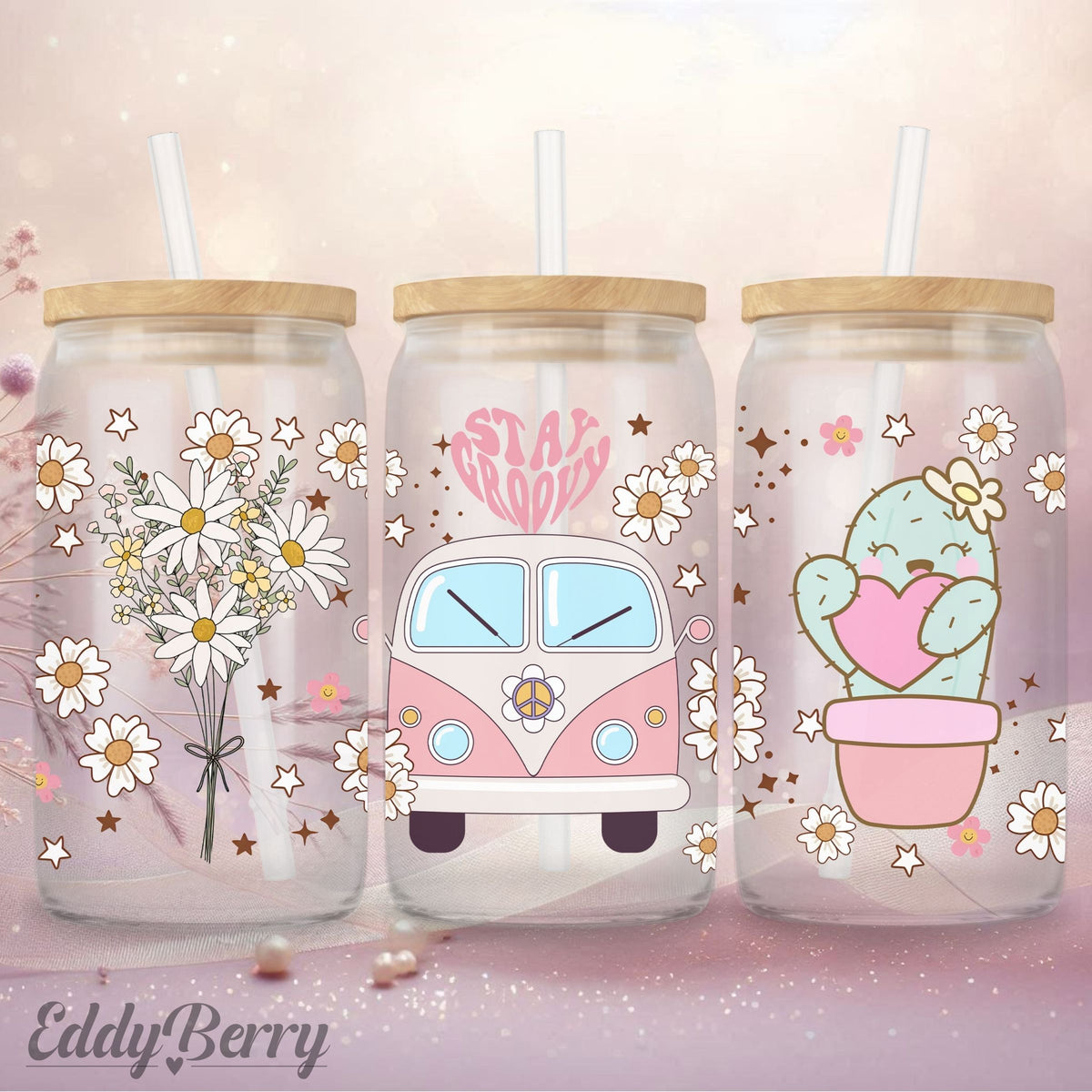 Stay Groovy | 16oz Glas | EddyBerry® Design