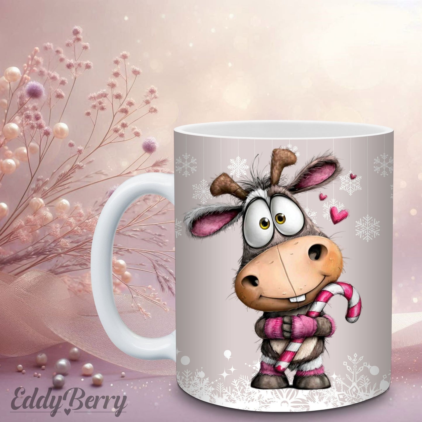 Keramikbecher mit Druck | Frohe Weihnachten | EddyBerry® Design