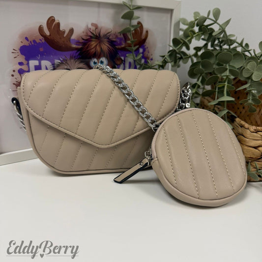 Crossbody Bag Beige mit Mini-Pouch | MEETS Liveverkauf