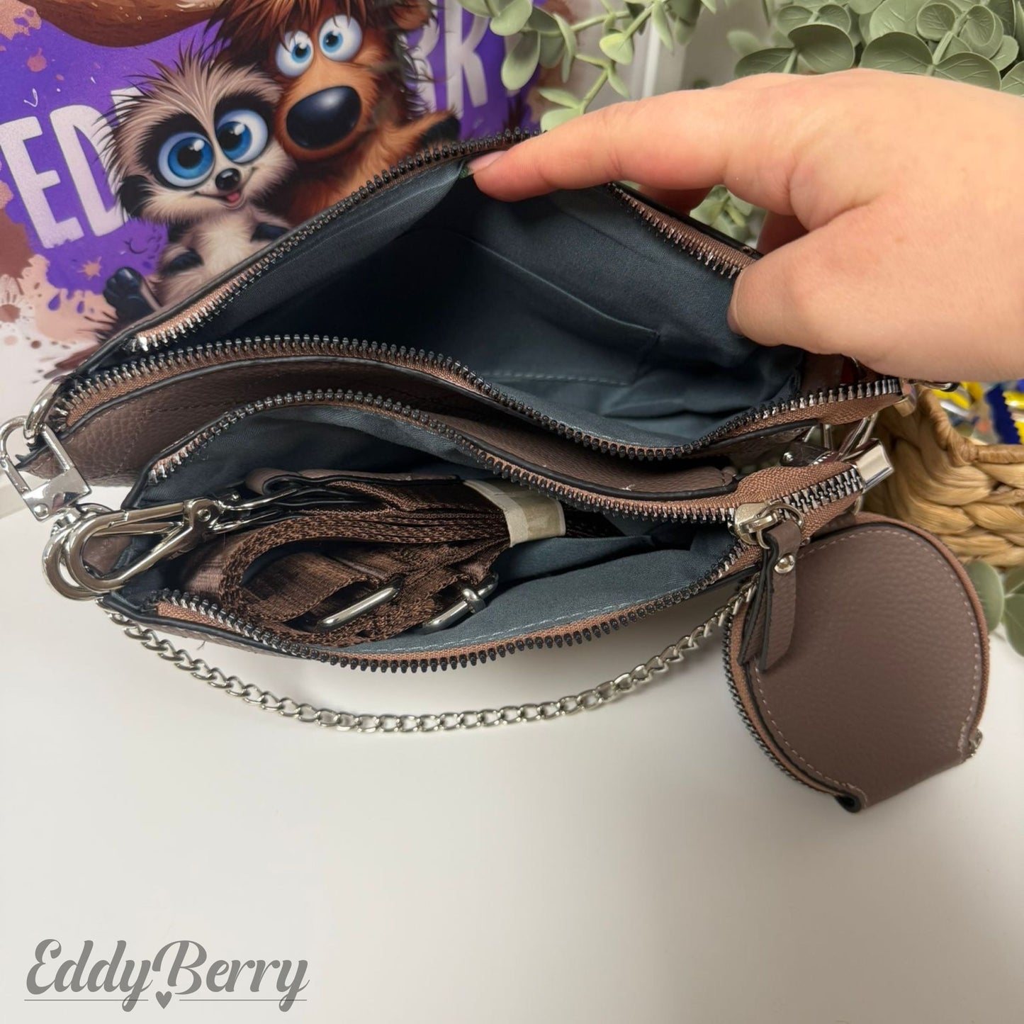 Crossbody Tasche mit Mini-Pouch | MEETS Liveverkauf