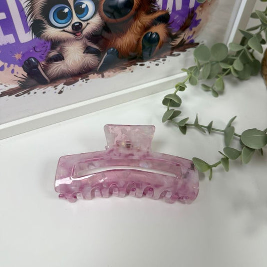 Haarklammer - Dunkles Rosa 10cm