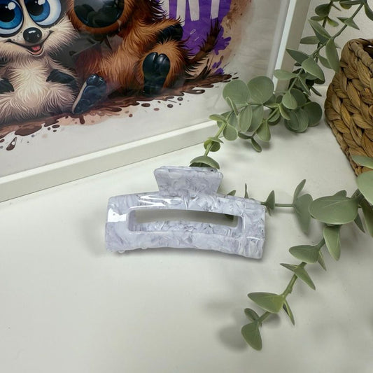 Haarklammer - Weiß 8,5cm