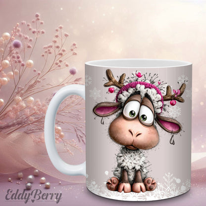Keramikbecher mit Druck | Frohe Weihnachten | EddyBerry® Design