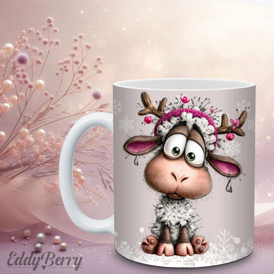 Keramikbecher mit Druck | Frohe Weihnachten | EddyBerry® Design