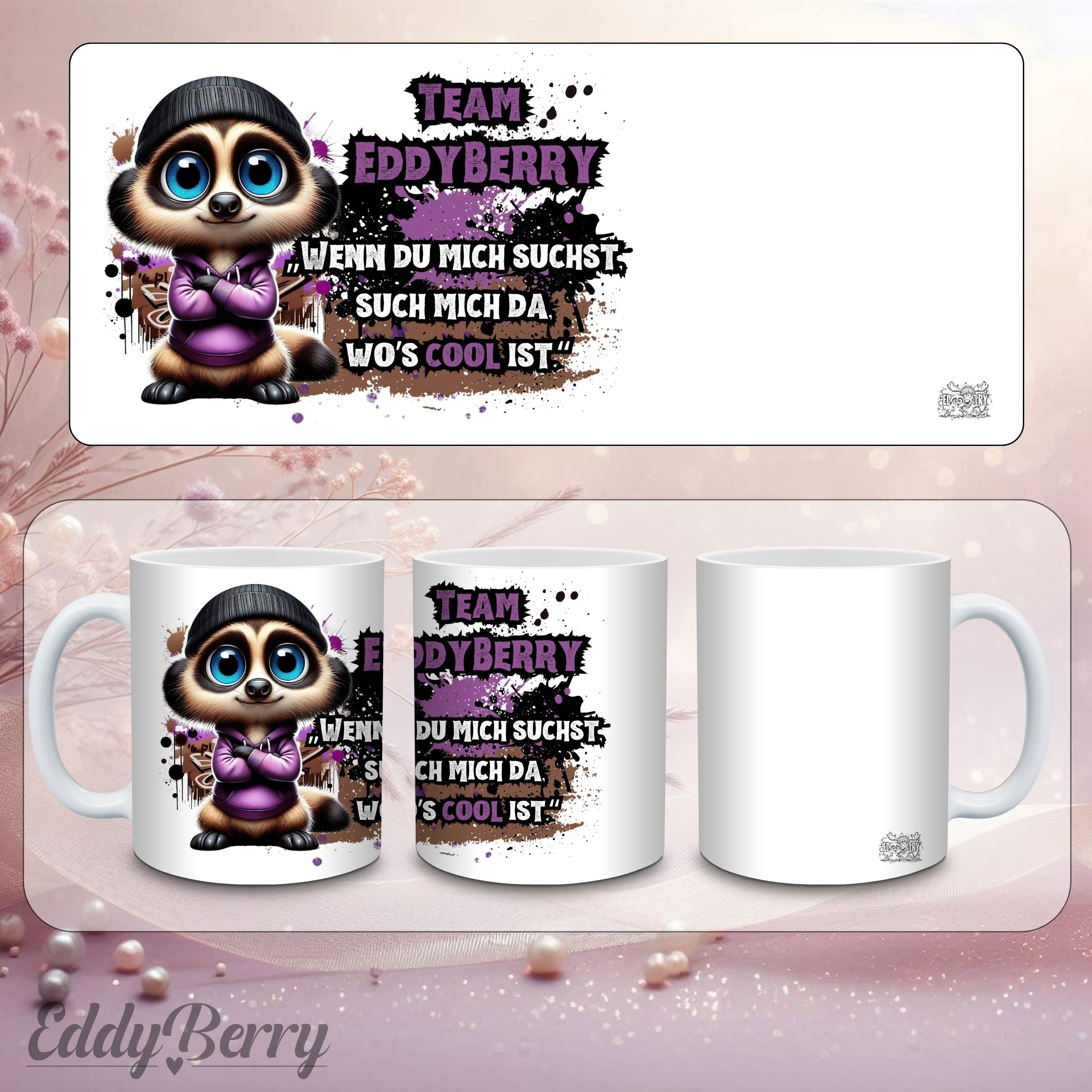 Keramikbecher mit Druck | Team EddyBerry | EddyBerry® Design