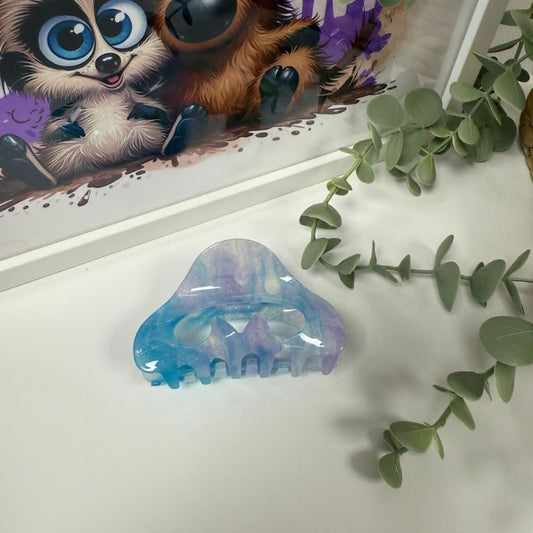 Haarklammer - Blau/Lila 8,5cm