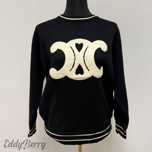 Sweatshirt Schwarz mit 3D-Logo – Größe S/M | MEETS Liveverkauf