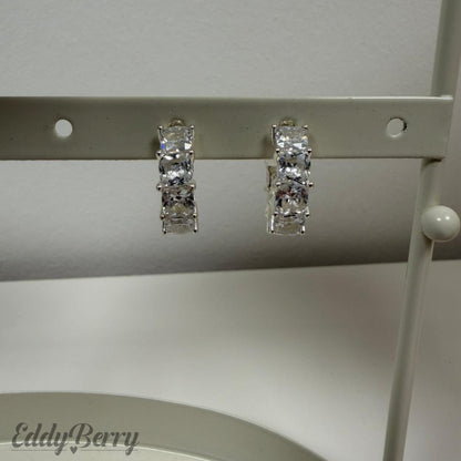 Creolen mit Kristallbesatz | 14K vergoldet/silbert | MEETS Liveverkauf