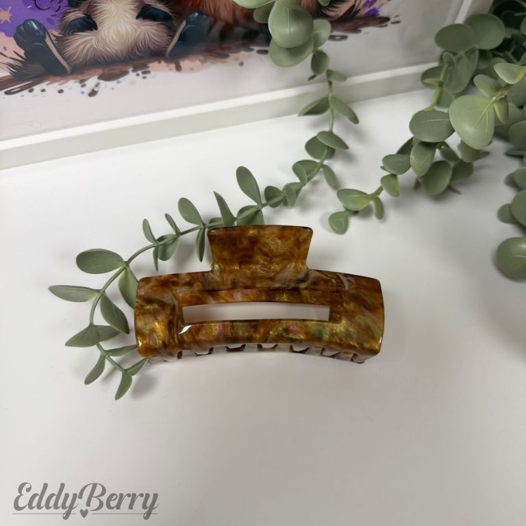 Haarclip Braun Marmor Optik | 3 Größen | MEETS Liveverkauf