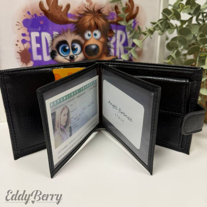 Herren Geldbörse Schwarz | Echtleder Optik | MEETS Liveverkauf