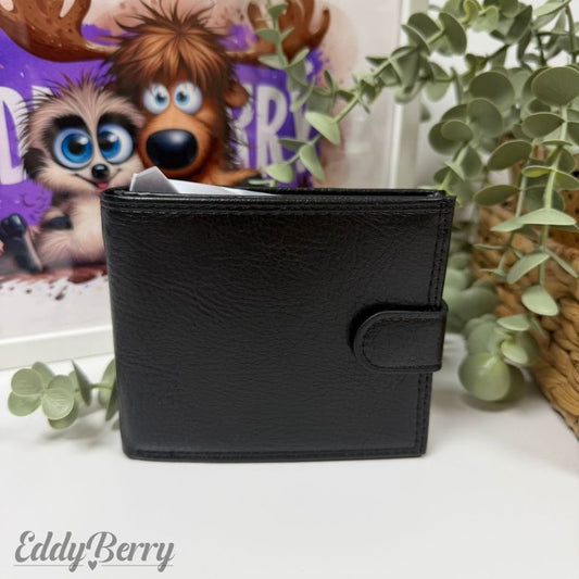 Herren Geldbörse Schwarz | Echtleder Optik | MEETS Liveverkauf