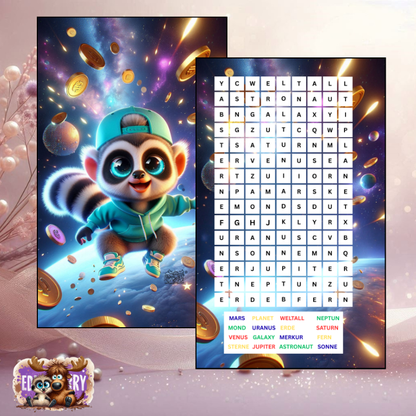 Cash im Weltall | A6 Einheft-Challenge Set | EddyBerry® Design