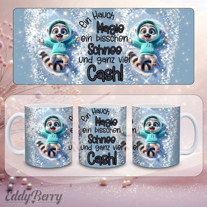 Keramikbecher mit Druck | Cash! | EddyBerry® Design