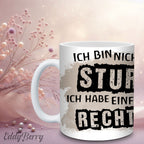 Keramikbecher mit Druck | Ich bin nicht stur | EddyBerry® Design