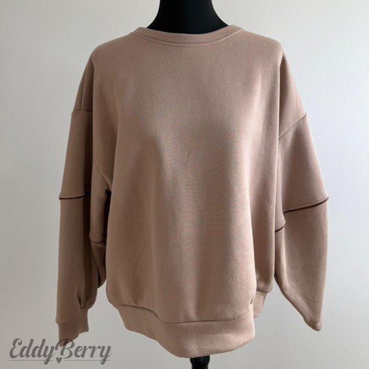 Oversize Sweater mit Ziernaht – One Size (bis Gr. 46 tragbar) | MEETS Liveverkauf