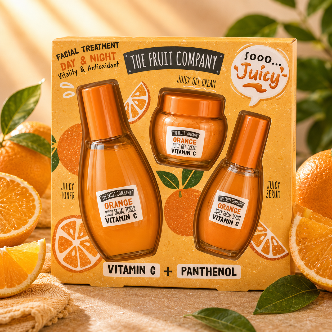 The Fruit Company – Gesichtspflegeset So Juicy – Vitamin C + Panthenol