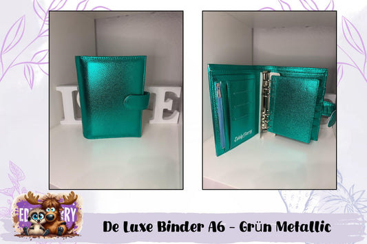De Luxe Binder A6 - Grün Metallic B-Ware