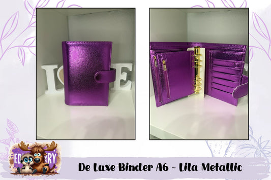 De Luxe Binder A6 - Lila Metallic B-Ware