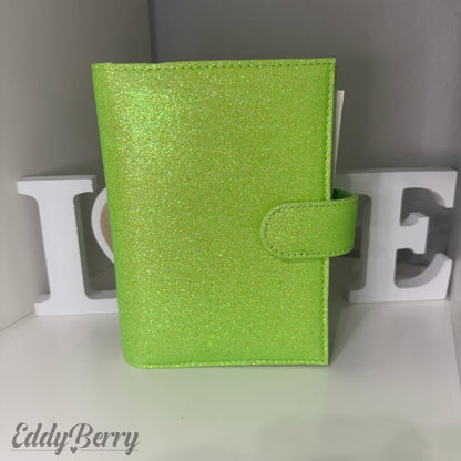 De Luxe Binder A6 - Grün Glitzer B-Ware
