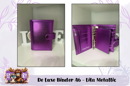 De Luxe Binder A6 - Lila Metallic B-Ware