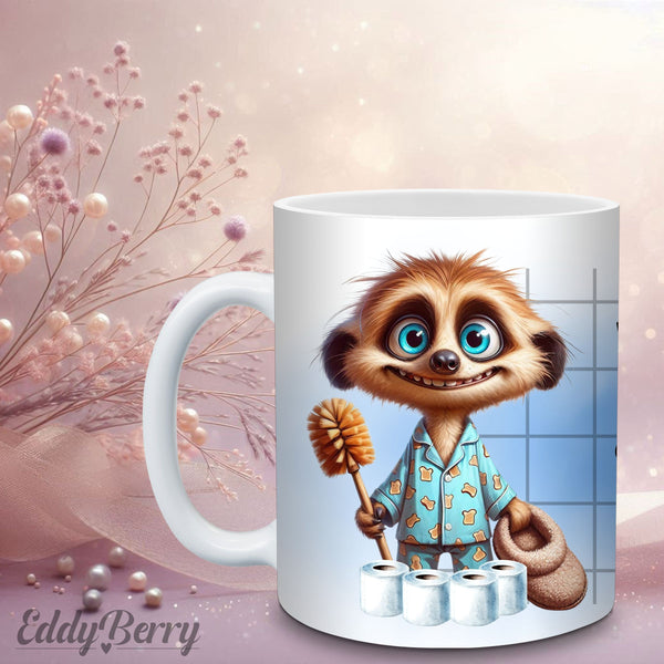 Keramikbecher mit Druck | Eddy Klobürste | EddyBerry® Design