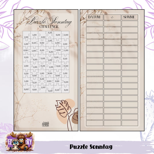 Puzzle Sonntag - Beige - A6
