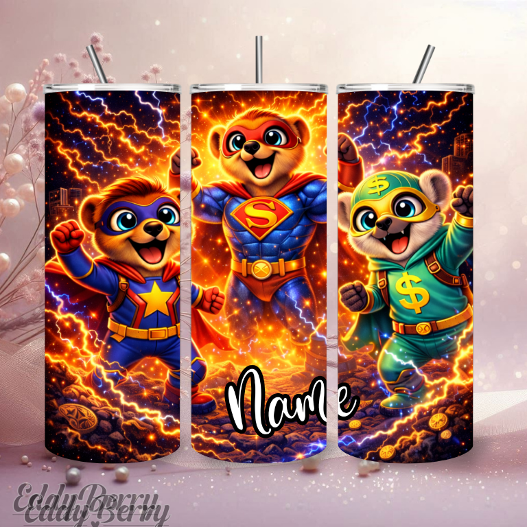Eddy & Cash Superhelden Abenteuer | 20oz Tumbler | personalisierbar | EddyBerry® Design