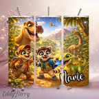 Cash & Eddy Dino Abenteuer | 20oz Tumbler | personalisierbar | EddyBerry® Design