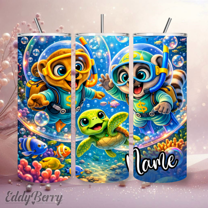 Cash & Eddy Unterwasserabenteuer | 20oz Tumbler | personalisierbar | EddyBerry® Design