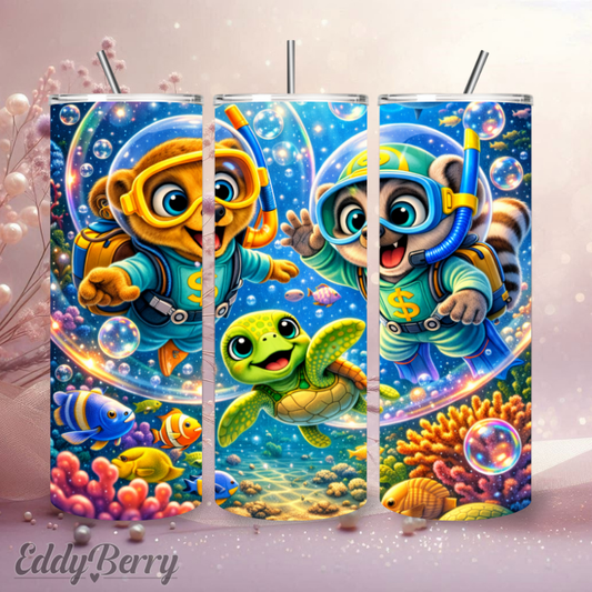 Cash & Eddy Unterwasserabenteuer | 20oz Tumbler | personalisierbar | EddyBerry® Design