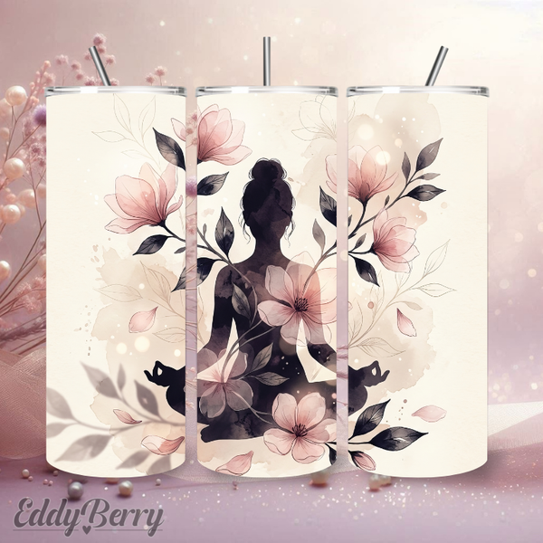 Meditation & Blumen | 20 oz Tumbler | Kreativ Design